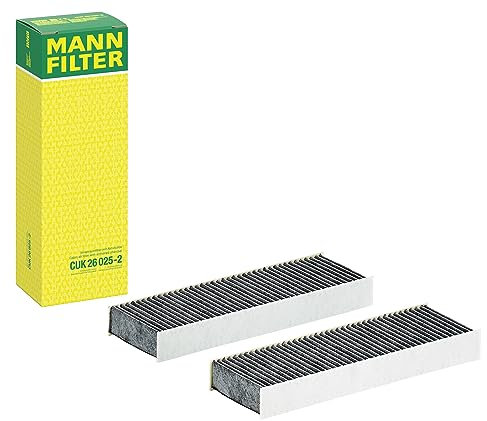MANN-FILTER CUK 26 025-2 Filtro aria cabina - Filtro Antipolline con Carbonio attivato - (set da 2) per Autovetture + veicoli commeriali