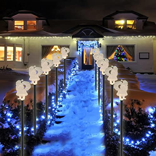 Weihnachten Solarleuchte für außen, 10er Set Solar Gartenleuchten LED Wegleuchte Gartenstecker Solarlampe Weihnachtsmann Rentier Lichterkette Wasserdicht IP55 Weihnachtsbeleuchtung Weihnachtsdeko
