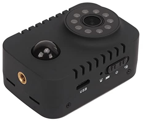 Caméra HD, Mini Caméra MD29 1080P HD Caméra Portable Grand Angle Caméra Infrarouge PIR Prise de Vue en Perspective à la Première Personne