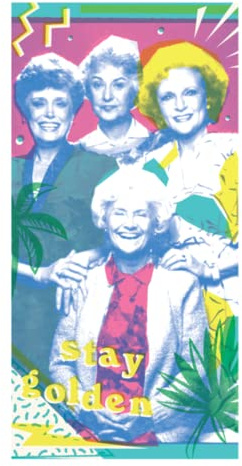 Collectibles The Golden Girls Super Soft Cotton Bath/Pool/Beach Towel, 60 in x 30 in, (Official The Golden Girls Product) by Franco