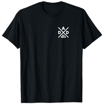 Dad Est. 2024 Saltire Dad 24 Logo Level bis Papa 2024 T-Shirt