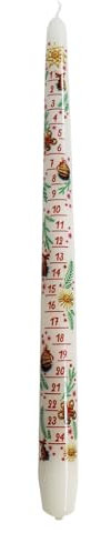 OLShop AG 4er Pack Ebersbacher Adventskalenderkerzen gelackt, Weiß, (Ø x H) 22 x 290 mm
