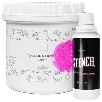 PACK Stencil Tattoo Gel Loción Fijadora Plantillas 200 ml | + Vaselina Filante de Uso Profesional 500 ml | Tatuajes