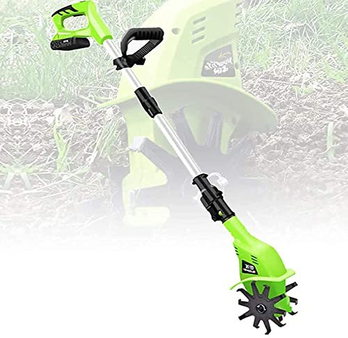 Motoazada de jardín, rotavator inalámbrico Manual eléctrico, rotavadores de jardín con batería Recargable de 4000 Mah y Cargador