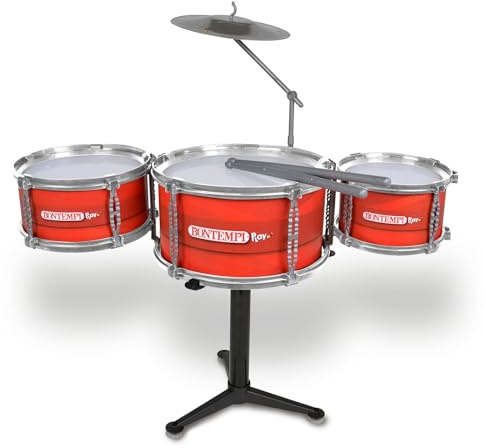Bontempi | Drucmaster - trumset med tre trummor och tallrikar för en unik upplevelse, 27,4 x 26,9 x 17,9 cm