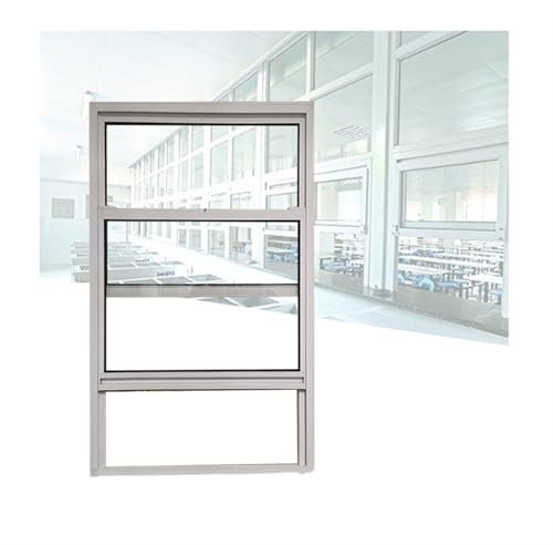 LVLDAWA Kellerfenster, Bündig Montierter Schiebe-Schieberahmen Aus Aluminiumlegierung Mit Push-Pull-Funktion Lagerschuppen Aus Gehärtetem Glas Als Ersatz Für Küchen(50X100CM)