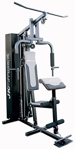 JK FITNESS Stazione Multifunzione JK 6097 [70 Kg Pacco Pesi] | Palestra Multigym Compatta e Solida per Casa | Esercizi Chest Press, Butterfly, Leg Curl, Low/High Pulley, Curl su Panca Scott