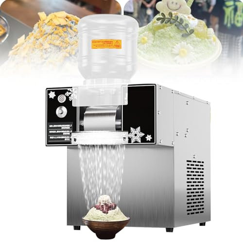 YXYLJOZ Glace en Flocon de Neige, Rasoir à Glace en Flocon de Neige de comptoir, Machine à Neige électrique à Glace pilée, Vitesse réglable