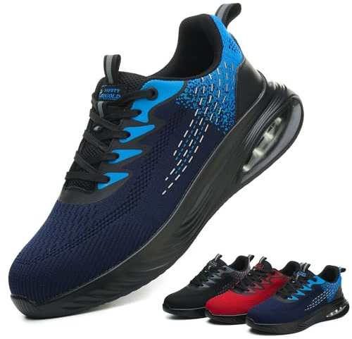 TQGOLD Chaussures de Sécurité Hommes Femmes Légère Baskets de Secruite Antidérapantes Chaussure de Travail Confortable Chaussure de Chantier avec Embouts en Acier GR.35-46EU