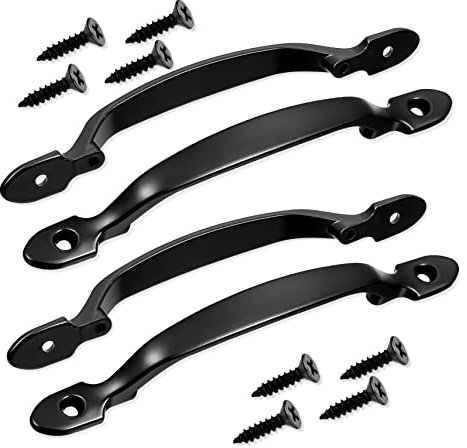 SEWOART 4piezas Manija De Puerta De Acero Inoxidable Con Tornillos Manija Rústica Para Interior y Exterior Para Gabinetes