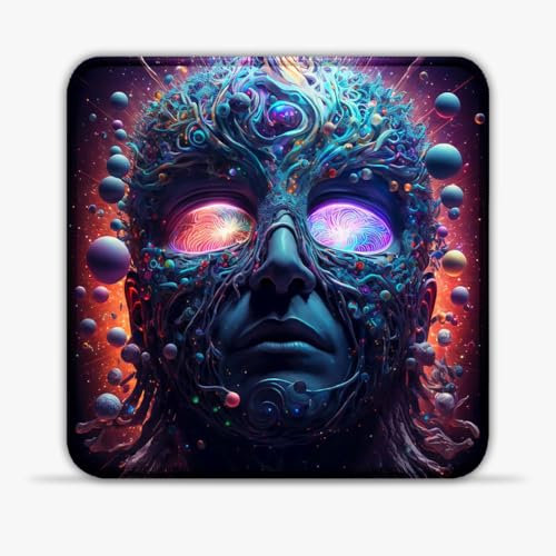 Tappetino per mouse Face OG a God (30 x 30) cm 11.81 (in) Tappetino per mouse a bordo cucito tappetino per mouse in gomma impermeabile antiscivolo compatibile con mouse laser e ottici