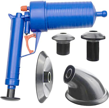 ABOOFAN Desatascador De Inodoro y Fregadero De Alta Presión, Herramienta Neumática Para Destapar Drenajes, Flexible y Duradero, Uso Doméstico Para Baño y Cocina, Eficaz De Limpieza