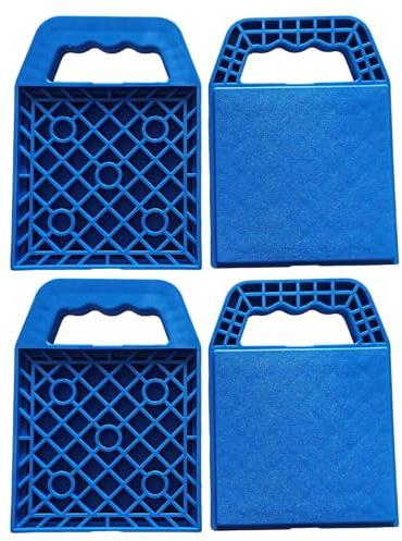 Cales De Stabilisation Pour Camping-Cars - Lot de 4 Blocs Antidérapants pour Nivellement,Équipement Anti-Dérapant Multi-Angle pour Stabilisation sur Sols Irréguliers - Parking, Voyage,