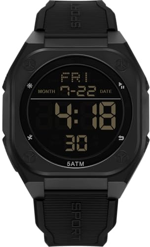 Reloj digital para hombre, deportivo, militar, resistente al agua, con números grandes, esfera grande, para exteriores, para niños y estudiantes