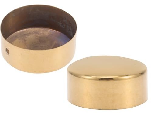 Handrail End Caps 45mm 2pcs Stainless Steel Golden | Handrail Fitting Accessories, Outdoor Handrail Caps for Household Use, Elegant Design