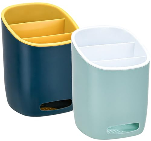 ARTSEWPLY 2 pezzi Portaposate da Cucina Scomparti Separati e Design Scolaposate per Scolatura e Organizzazione Utensili Supporto Elegante e Compatto per Cucchiaio Forchetta e Colore Casuale