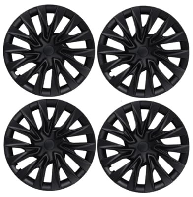 Für Tesla Für Modell 3 Für Highland Für Version 2024 4PCS 18 Zoll Radkappen Ersatzrad Radkappe Vollrandabdeckung Zubehör(Matte Black)