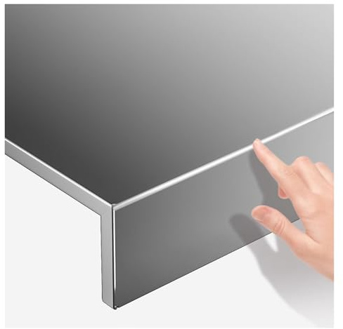 QSTGX Cache Plaque de Cuisson Couvercle de CuisinièRe À Gaz En Acier Inoxydable avec Tapis Antidérapant pour Comptoir, Évier, Véhicule Récréatif(40x48x7cm)