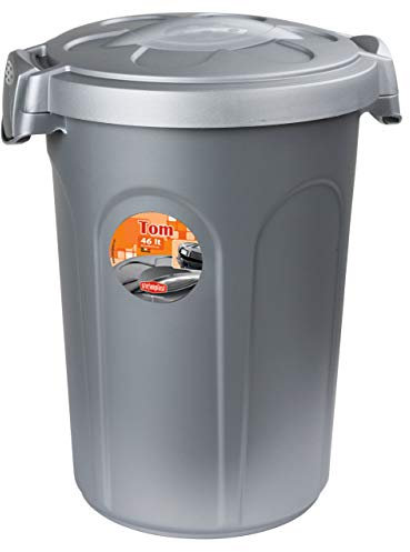 Stefanplast Tom Contenitore salvafreschezza per Cibo per Animali, Argento, 46 Litri