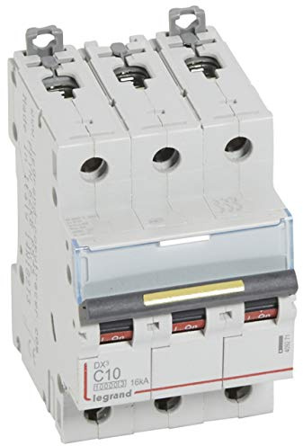 Disjoncteur DX³ 10000-16kA - 3P - 400V~ - 10A - courbe C - 3 modules