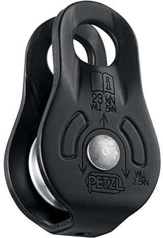 PETZL P05wn Mousqueton Fixe Polyvalent Compact Poulie, Noir