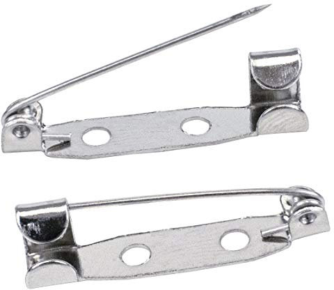 TRIXES 100-teiliges Set mit Brosche-Pins Sichere Verschlussspange für Schmuck Handwerk und Handarbeiten - 25mm Broschennadeln Sicherheitsnadeln