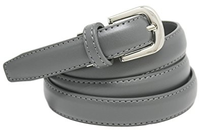 YEHMAN klassischer dünner damen Ledergürtel breite 2 cm Länge 120 cm kürzbar