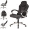 RayGar Black Deluxe Padded Sports Racing Chair Gaming Executive Swivel Computer Desk Recliner Office Chair - New (Black)
