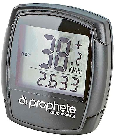 Prophete Fahrradcomputer, Fahrraddisplay mit 9 Funktionen, Farbe schwarz
