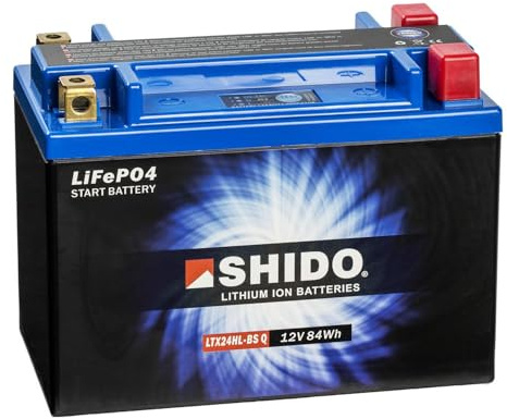 Batterie Shido Lithium LTX24HL-BS / YTX24HL-BS, 12V/21AH (Maße: 205x87x162)