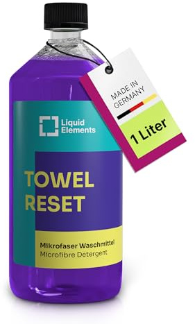 Liquid Elements Towel Reset Mikrofaser Waschmittel 1L, Gründliche | schonende Reinigung von Mikrofasertüchern, Polierpads, pH-neutral, frei von Weichspüler