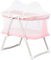 KikkaBoo - Culla per letto MOM & ME, fino a 9 kg, regolabile in altezza, reclinabile, anti-reflux, funzione oscillante, zanzariera, borsa per il trasporto, materasso, rosa