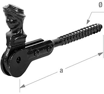 CQFD Fensterstopper Hirtenkopf zum Anschrauben, 120 mm