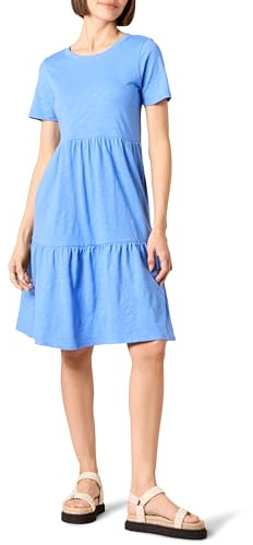 Amazon Essentials Abito a Balze a Girocollo e a Maniche Corte Donna, Blu, XL