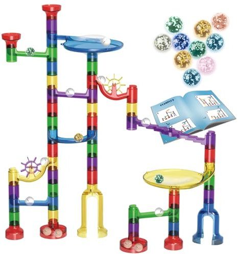 Leuchtende Kugelbahn Discovery Set: Nachtleuchtende Murmeln, Anti-Wackel, Langlebig & STEM-Spielzeug für Kinder 4-7 Jahre
