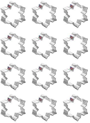 1 Dozen/12 Count Mini Snowflake 1.75 Inch Cookie Cutters from The Cookie Cutter Shop – Tin Plated Steel Cookie Cutters