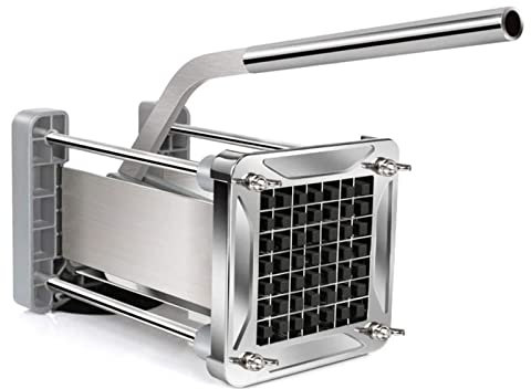 Sopito Pommesschneider Edelstahl Professioneller, Pommes Frites Schneider French Fries Cutter mit 9x9mm Klinge für Küch