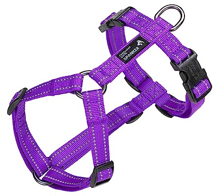 EXCELLENT ELITE SPANKER Reflektierend L-förmig Zugfrei Hund Weste Geschirr | Nylon Verstellbar Schlichtes Design Haustier Brustgurt für Hunde kleiner, mittlerer und großer Rassen Spaziergang Training