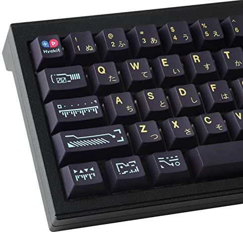 Hyekit PBT Keycaps 149 Keys Awaken Cyberpunk Cherry Profile Dye-Sublimation Custom Keycaps for Cherry Gateron MX Switches Mechanical Keyboard US/UK Layouts