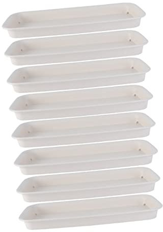 8 Pezzi Vassoio Per Fioriere Vassoio Per Piante Rettangolare Sottovaso Vassoio Acqua Per Piante Base Per Fiori Plastica Vassoio Per Piantare Bianca Pianta in Vaso