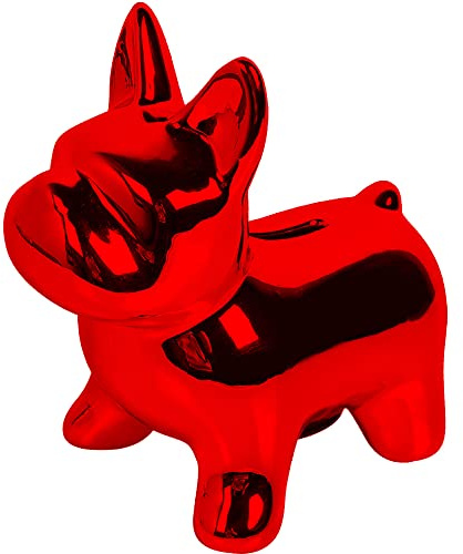 Salvadanaio Maialino, Porcellino Salvadanaio Terracotta, Simpatico Salvadanaio per Bambini, Sposi Salvadanaio Banconote, Idea Regalo per Natale, Bambini, Matrimonio Salvadanaio Battesimo (rosso)