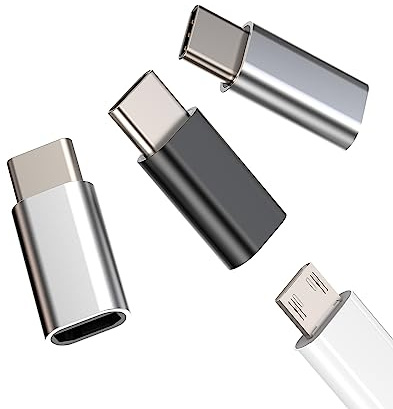 Micro USB Female to USB C Male Adapter(3pack) Compatible for Samsung Galaxy Note S20 S21 S22 S23 Ultra Z Flip Plus LG Pixel Ipad Pro Air4 Android Charger Cable Type-C Charging Cord Converter mc-to-tp