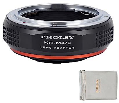 PHOLSY Objektivadapter für Konica AR Objektiv und MFT M4/3 Kamera | Manueller Bajonettadapter Kompatibel mit Konica auf M4/3, AR auf MFT, AR auf Micro Four Thirds
