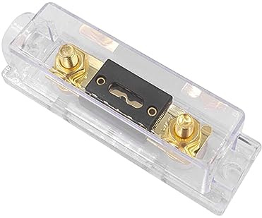 DSOUWEH Langlebiger Sicherungshalter aus Legierung und Messing Kupfer Zusammensetzung, sicherer Kfz Sicherungshalter, Anl Sicherungshalter, Auto Sicherungshalter, transparent, 30A