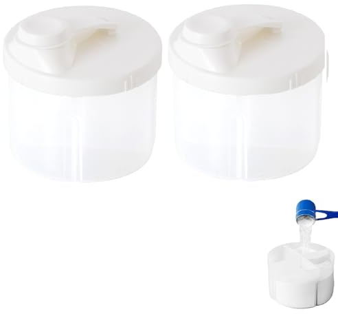 Milchpulver Portionierer Baby, 2 Auslaufsichere Milchpulver Aufbewahrungsbox, 4 Fächern Unabhängiger Milch Portionierer, Tragbarer Rotierender Portionierer Milchpulver Für Die Reisefütterung (weiß)