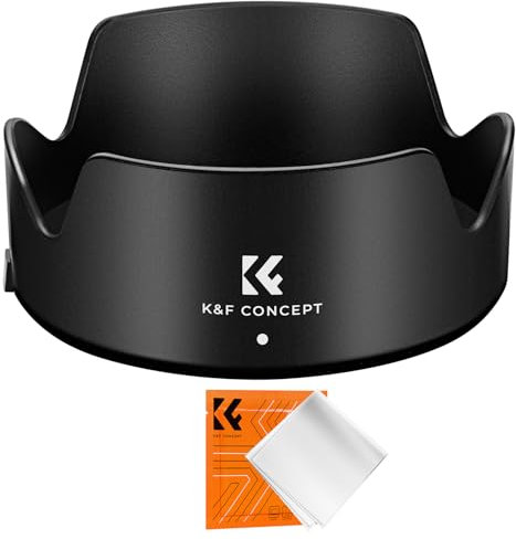 K&F CONCEPT EW-73D Lens Hood, 67mm Bayonet Lens Hood for Canon RF 24-105mm F4-7.1 IS STM and EF-S 18-135mm f/3.5-5.6 IS USM Lens, Reversible Lens Protector with Cleaning Cloth