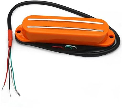 Alnico V Mini Humbucker Twin Blade Pickup Mini Dual Rail 9K Für E-Gitarrenersatz Mehrfarbig(Orange)
