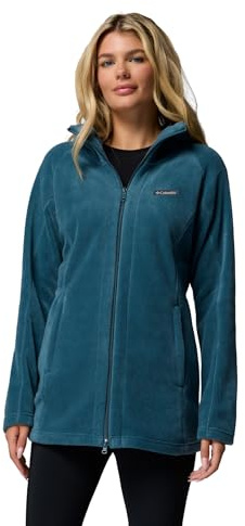Columbia Womens Benton Springs II Long Full Zip Fleece Hoodie, Everblue, Medium