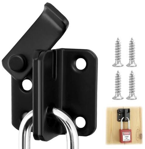 QWORK® Türriegel, Riegelschloss, Torriegel aus Edelstahl, Links Offen Gelassenes Riegelschloss, für Holztore, Schuppen, Garage, Garten