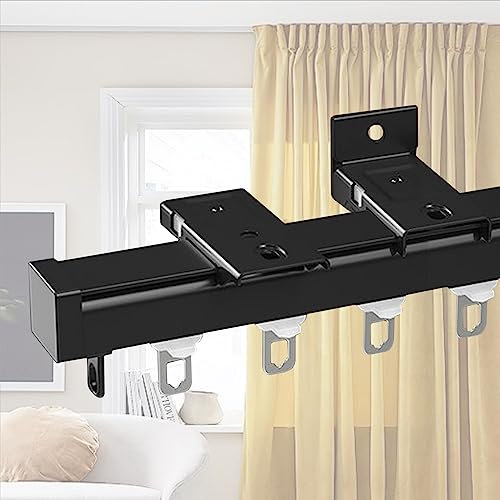 Deckenmontiertes Aluminium-Vorhangschienensystem, 6 m, mit leisen Rollen, ideal für Dusche, Erkerfenster, Wohnmobil und Raumteiler, einfache Installation an Decke oder Wand, hochwertig und langlebig